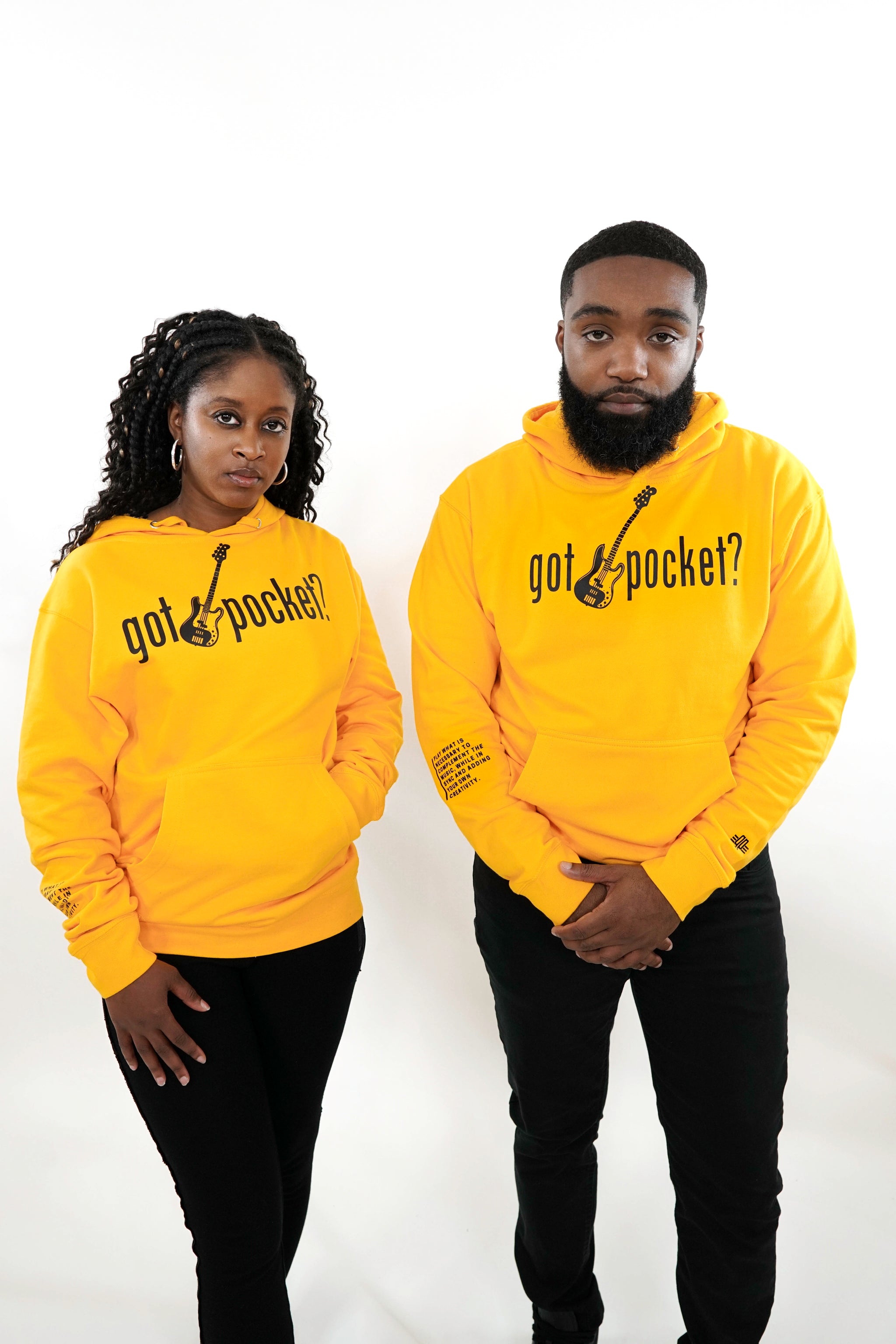 Elite Bass Hoodie (Gold/Black) – Got Pocket? Apparel